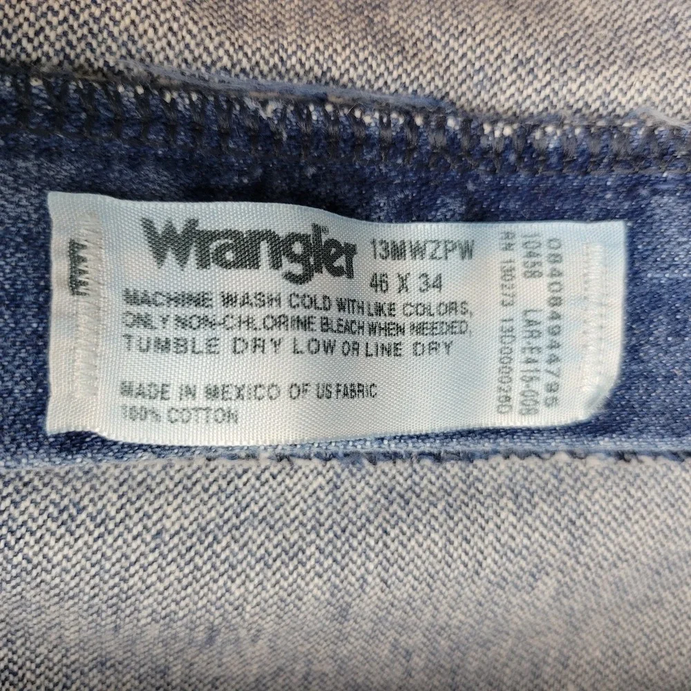 Wrangler Jeans 46x34 Blue Cowboy Straight Leg Americana Western Rodeo Country - Picture 11 of 11